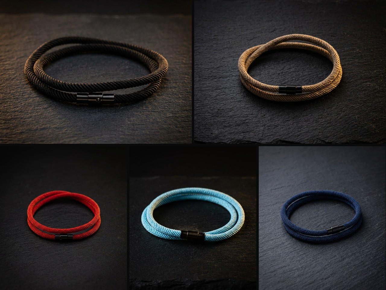 Two brothers handcrafting bracelets